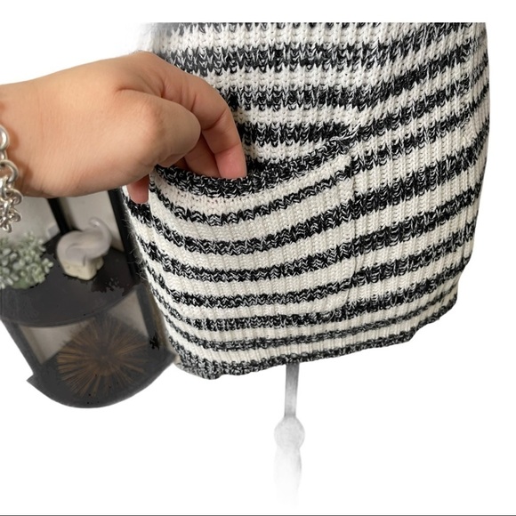 Jason Maxwell Striped Open Front Cardigan Pockets - Picture 4 of 9